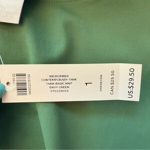 Chico's Fresh Green Microfiber Top